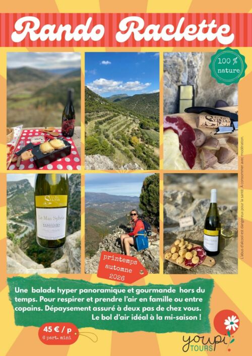 Rando raclette avec Coco de YOUPI TOURS. Diplôme CQP ARPO animatrice de randonnée de loisirs.